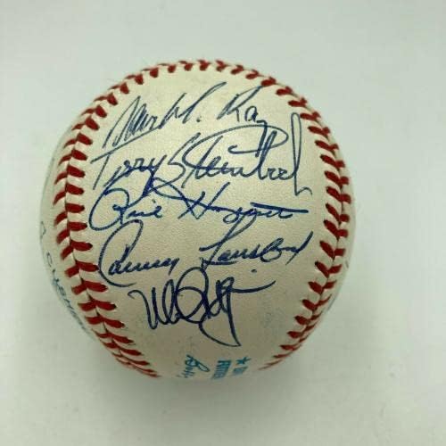 1989 Отбор на шампионите от Световна серия Оукланд А подписа договор с W. S. Baseball JSA COA - Бейзболни топки с автографи