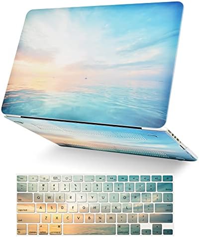 LASSDOO е Съвместим с MacBook Pro 16-инчов Калъф 2022,2021 години на освобождаването на M1 Pro/Max A2485 с твърд пластмасов корпус Touch ID + капак на клавиатурата (Sunrise)