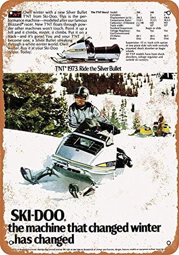 Метална Табела 8 X 12 - Ретро вид 1973 Ski-Doo T ' Nt Snowmobiles