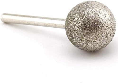 Xucus Diamond Шлифовальное длето със сферична глава с диаметър 15-50 мм, накрайници с покритие, кръгли Топката Боракс с опашка 6, Размер