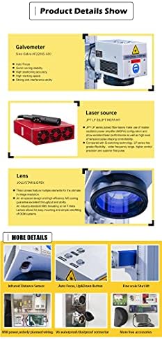 Fiber Лазерен Гравьор MOPA капацитет от 60 Вата за Метал, Бижута, Огнестрелни оръжия, Машина за Гравиране/маркиране на Волоконным лазер