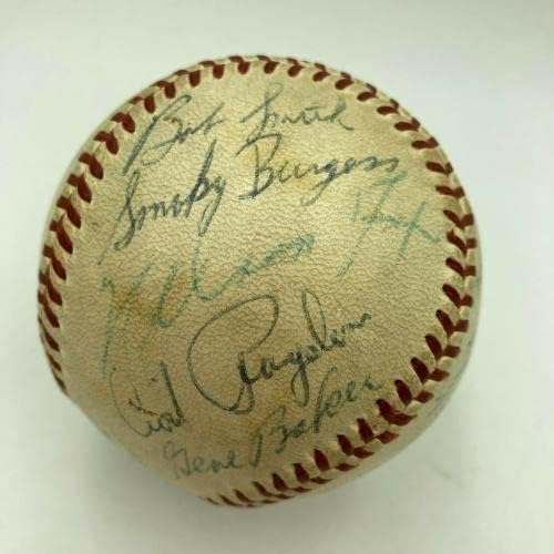 Роберто Клементе 1959 Екипът на Питсбърг Пайрэтс Подписа Официален договор с AL Baseball JSA - Бейзболни топки с автографи