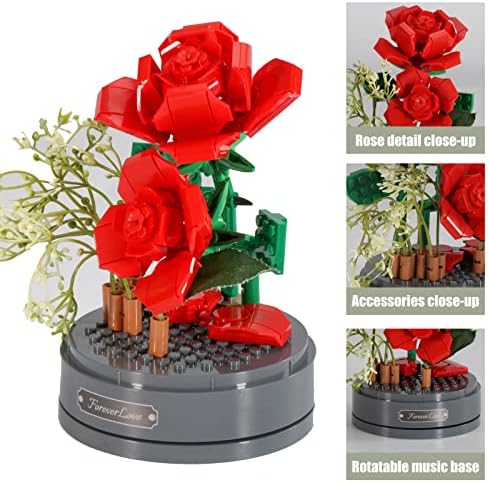 Подаръци VANLINNY за Свети Валентин за нея, роза Завинаги с музикалната кутия за деца, играчки за момичета от 8 до 12 години, роза Infinity