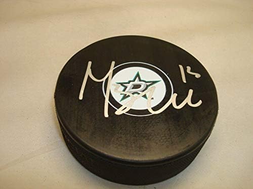Хокейна шайба Далас Старс с автограф Маттиаса Янмарка с автограф 1A - за Миене на НХЛ с автограф