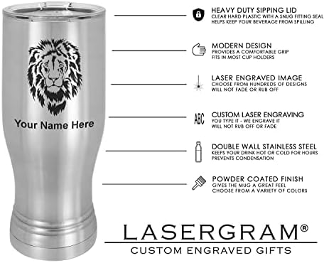 Чаша Пилснер LaserGram 14 грама с Вакуумна Изолация, Морска звезда, Прикрепена Персонални Гравиране (Неръждаема стомана)