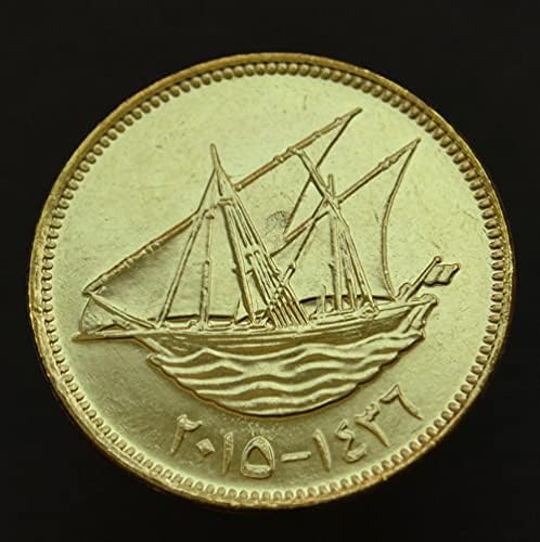 Кувейтская Монета 10 Панаирния Година Случаен платноходка Никел, Месинг 21 мм Азиатската Монета Нов UNC