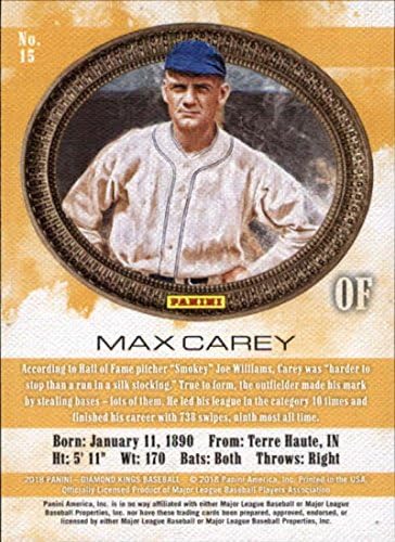 2018 Бейзболна картичка Панини Diamond Kings #15 Max Кери Pittsburgh Пирати