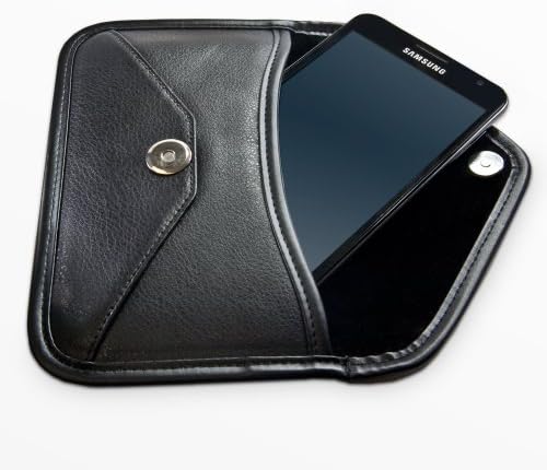 Калъф BoxWave, който е съвместим с Samsung Galaxy S8 + Exynos (Case by BoxWave) - Луксозни Кожена чанта-месинджър, дизайн своята практика-плик