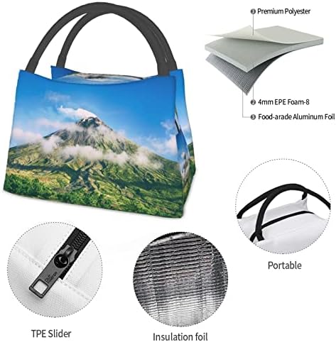Чанта за обяд с принтом Evealyn Volcano (2) - Обяд-бокс Преносими богат на функции термоизоляционная чанта, подходяща за пикници, пътувания в офис