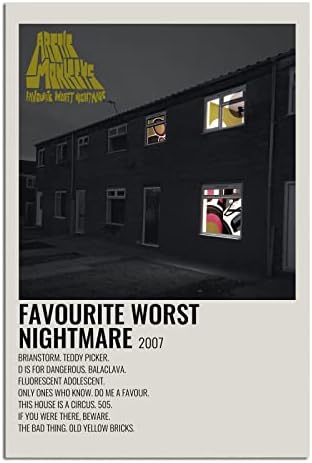 Glodse Arctic Monkeys Плакати Любим най-Лошия Кошмар на Художествени Стенни Картини на Платно за Съвременния Офис Декор Реколта Щампи 12 x 18, Без Рамка