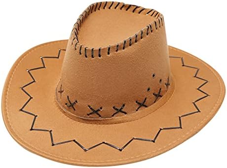 Шапка от слънцето в западен стил, ковбойская шапка в западен стил за жени и мъже, лятна шапка от слънцето с широка периферия, летни шапки
