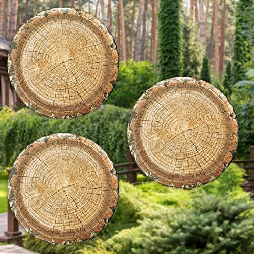 Десерт от нарязан дървен материал Havercamp 7 Кръгли чинии (8 чинии)! Оригинални хартиени чинии с дървесно зърно са част от колекцията