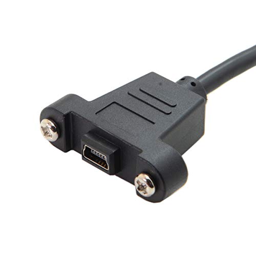 Вид на закрепване на Панела Удлинительного кабел chenyang Mini USB 5Pin от мъжа към Жената с винтове 50 см