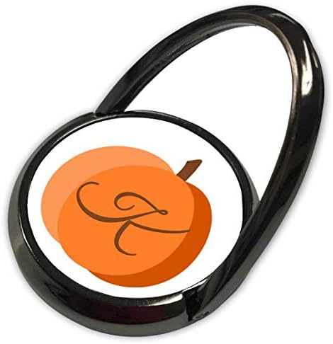 3dRose Печат City - Типография - Курсивная монограм K Вътре orange тиква на бял фон. - Телефонно обаждане (phr_322870_1)