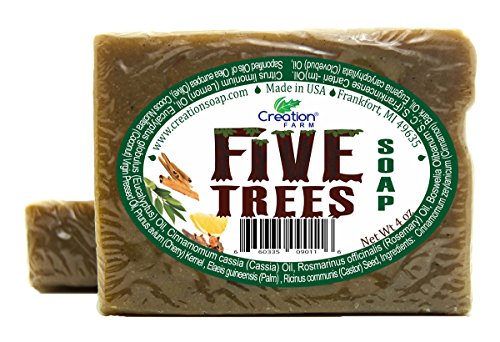 Барове собственоръчно сапун Creation Farm Five Trees, изработени от смес от ароматерапевтических етерични масла от канела, тамян, лимон,