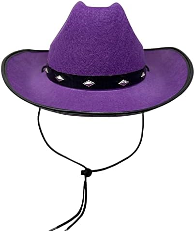 Ковбойская шапка в стил Уестърн Космически Хамелеон с Метални Нитове и Пъстра банданой