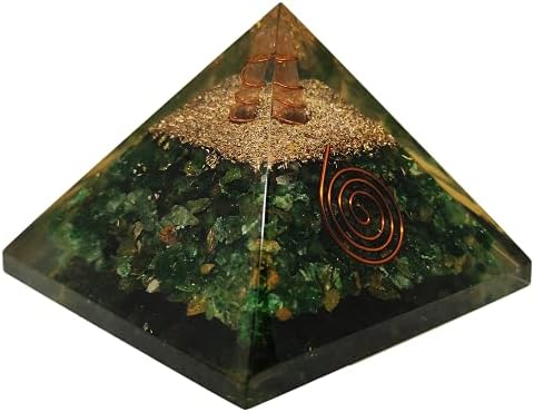 Шарвгун Нефритови Зелен Камък Оргонитовая Пирамида, Лечебен Кристал Генератор на Ex-LG 65-75 мм