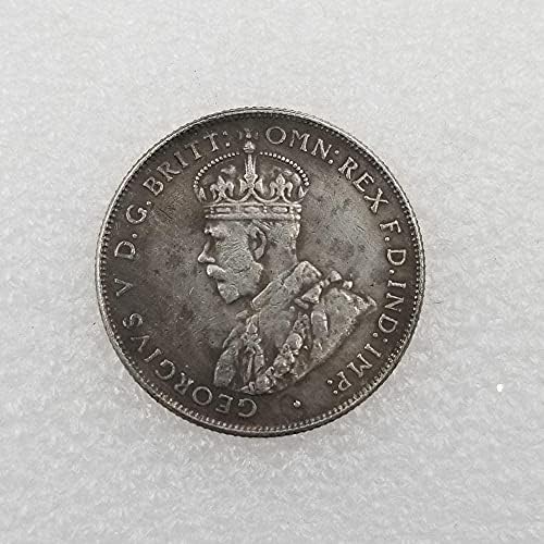 Старинни занаяти 1934 г. Австралия Латунная сребърно покритие Старата монета Чуждестранна колекция от монети Възпоменателна монета