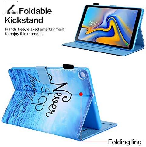 UGOcase за Samsung Galaxy Tab S5e 10.5 2019 Модел SM-T720/T725 - Тънък калъф от изкуствена кожа, лек калъф-поставка с картодържателя