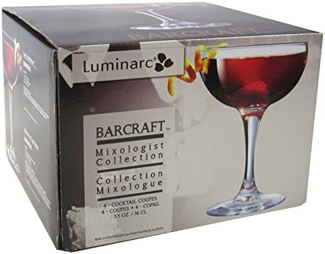 Коктейлна чаша Luminarc Bar Занаятите Coupe обем 5,5 грама, Комплект от 4