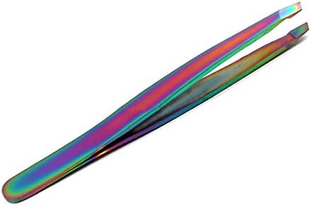 Пинсети за вежди OdontoMed2011® Rainbow Precision Наклонена, за жени и за мъже - Професионални Пинсети от неръждаема стомана за премахване
