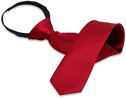 Обикновен Вратовръзка цип за момчета, 15 инча / 19 инча от полиэстерового сатен с цип от Aurya