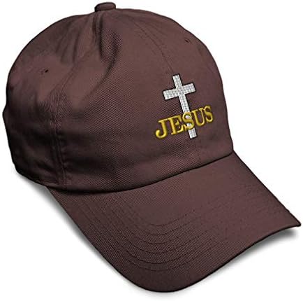 Мека бейзболна шапка с християнски кръст, бродерия на Исус изкупителя, памучни шапки за татко-спасител за мъже и жени