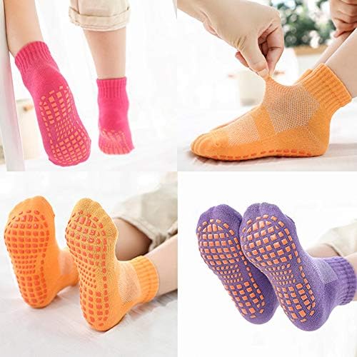 Чорапи за деца Esaroll с Дръжки Нескользящие Чорапи за Батут за Деца на Едро 10 Опаковки
