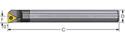 Твердосплавная расточная планк Ultra-Декс E16T STFPR3 за определяне на положителен TPMT 32,51 под ъгъл 0 градуса, Дясна ръка, Чрез охладителна