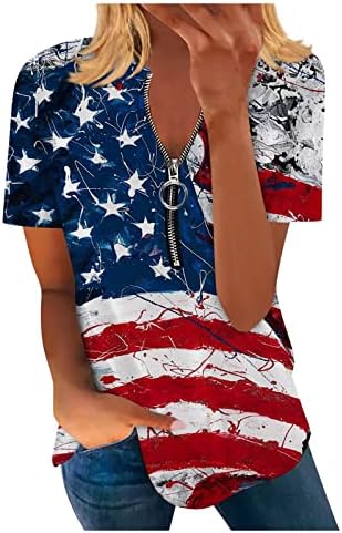 Дамски Ризи, Тениски, Ризи за Жени, Ризи с Флага на САЩ за Жени, Тениска с Флага на САЩ за жени, Тениски САЩ за жени, Укороченная Майк