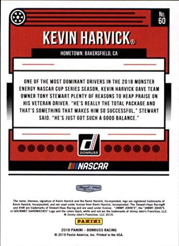 2019 Donruss 60 Кевин Harvick Джими Джоунс /Stewart-Haas Racing / Търговска картичка Ford Racing