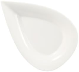 Порцеланова чиния под формата на круша, CAC Китай DOT-8, 8 5-1 / 4 в 1 инч, супер Бяло, в кашон 24