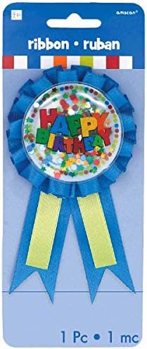 Подарък лентата е във формата на торба за конфети amscan Happy Birthday Момче, награда за детска активност за партита (1 бр), син / жълт,