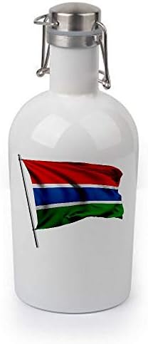 ExpressItBest 64oz Growler - Флаг Гамбия (Gambianian) - Изобилие от възможности