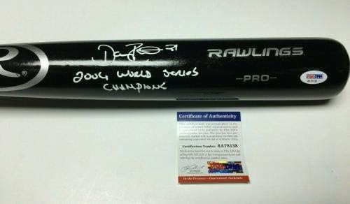 Бейзболна бухалка с автограф на Дейв Робъртс Pro Model Шампион от световните серии 2004 PSA 8A78138 - Бейзболни бухалки MLB с автограф