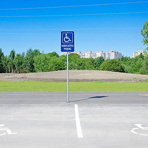 Знак за паркиране SmartSign За инвалиди, 12 x 18 Инча, Отразяваща Алуминий Инженеринг клас 3 М, Предварително Пробити Дупки, Производството