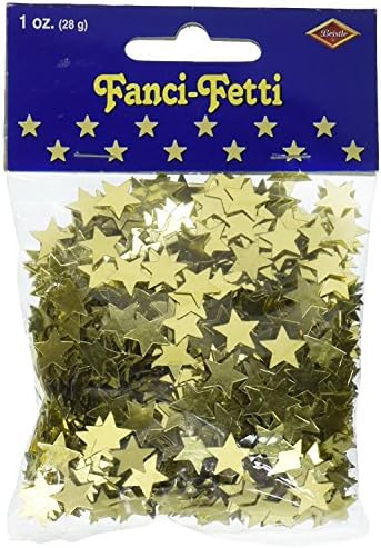 Празничен аксесоар Fanci-Fetti Stars (златен) (1 брой) (1 унция / кг)