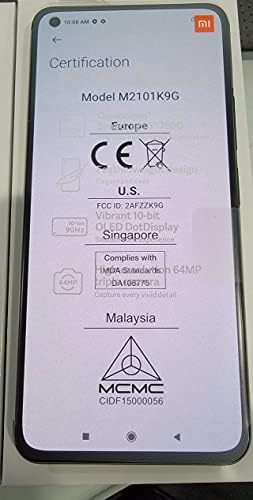 Xiaomi Mi 11 Lite 5G 128 GB, 6 GB оперативна памет, Отключени фабрика (само GSM | Без CDMA - не е съвместим с Verizon / Sprint) Международна версия - черен