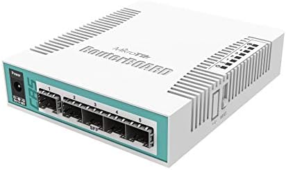Комутатор Mikrotik CRS106-1C-5S с 5-кратными клетки SFP 1,25 Gbit/s и 1-кратно комбиниран порт Gigabit Ethernet/SFP