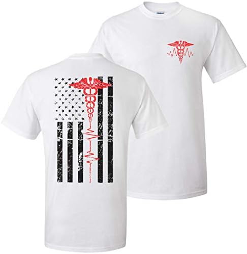 Тениска Унисекс Patriot Apparel медицинска сестра в Тънка Червена Ивица