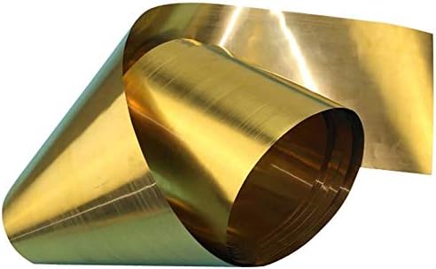 Месинг лист LUCKNIGHT H62 за производство на метални изделия с Дебелина 0,4 мм, дължина месингова табела 3000 мм/118,11 инча (Размер: