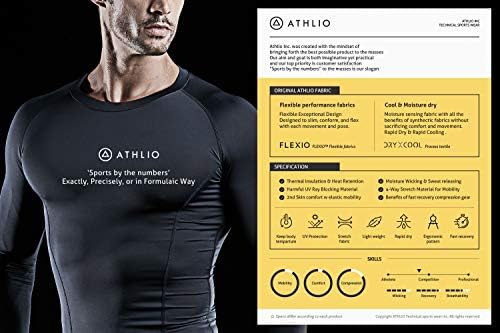 ATHLIO 1 или 3 Опаковки Мъжки Компрессионных Блузи Cool Dry С къс ръкав, Спортни Ризи на Основно ниво, Потници, Спортни Тренировочная