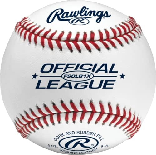 Роулингс | Бейзболни Топки Официалната лига с ПЛОСЪК ШЕВ | FSOLB1X | За тренировки в развлекателни цели | Брой 12 топки