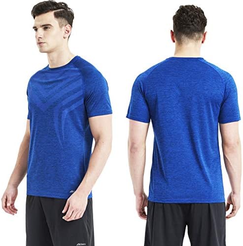Akilex Мъжка Тениска за Бягане Dry Fit, Спортен Топ на Открито с Къс Ръкав, Удобен Спортен Топ