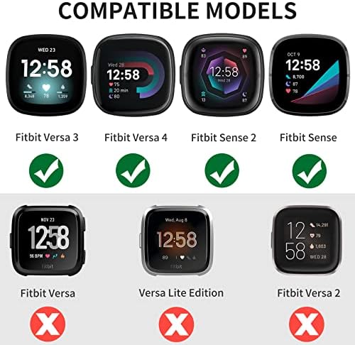 Каишка за часовник V. R. HOPE, Съвместим с Fitbit Versa 3/Versa 4/Fitbit Смисъл/Sense 2 за мъже, Найлонов Спортен Регулируема Каишка