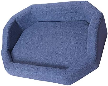 WHZ Four Seasons Универсален Удобен Квадратен диван-легло за домашни любимци от изкуствена кожа, Размер: 82x62x28 см (Сив) (Цвят: Сив)