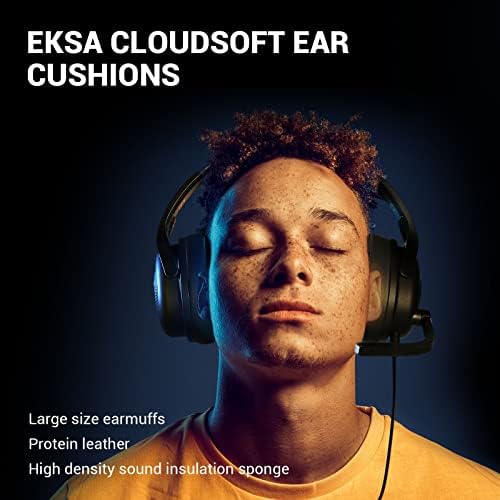 Жични слушалки EKSA AirComfy - Слушалки за КОМПЮТЪР с микрофон, тегло 245 г, Двухкамерный на водача, стереодинамик 50 мм, микрофон с