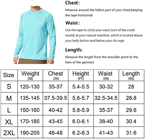 Мъжки Ризи с дълъг ръкав UPF 50+ UV, Леки Спортни Ризи с Защита От Слънцето за Бягане, Риболов, Разходки