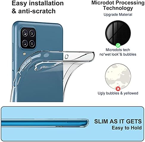 Калъф Samsung A12, Калъф Galaxy A12, ykooe Прозрачен Калъф за Samsung Galaxy A12 6,5 Мек Тънък Защитен Калъф За вашия телефон от TPU