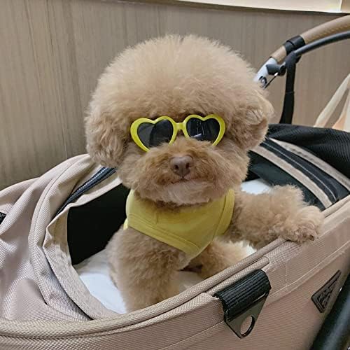 Слънчеви Очила за домашни любимци, Прекрасни Слънчеви Очила за Кучета, Котешки очила, Слънчеви Очила с форма на Сърце, Цветни Очила за